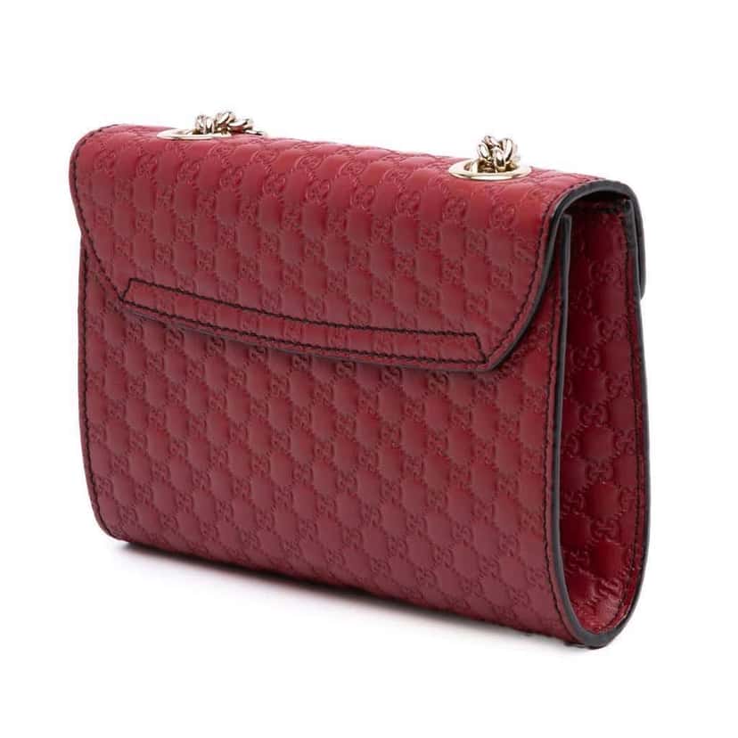 Gucci Mini Microguccissima Emily Crossbody Red Leather Good condition - Back View