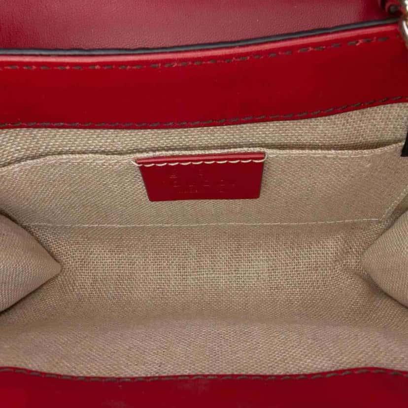 Gucci Mini Microguccissima Emily Crossbody Red Leather Good condition - Model View