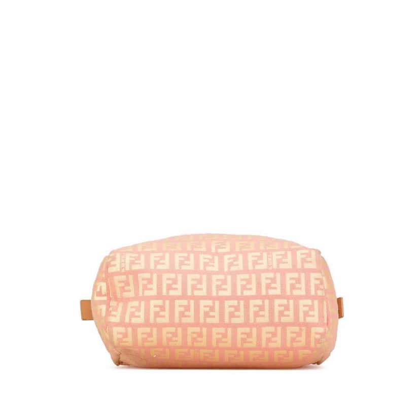 Fendi Mini Zucchino Canvas Handbag Pink Canvas Good condition - Inside View