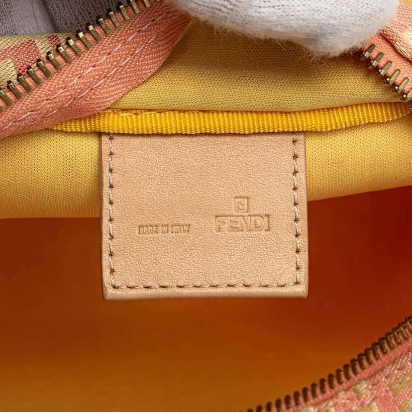 Fendi Mini Zucchino Canvas Handbag Pink Canvas Good condition - Box View