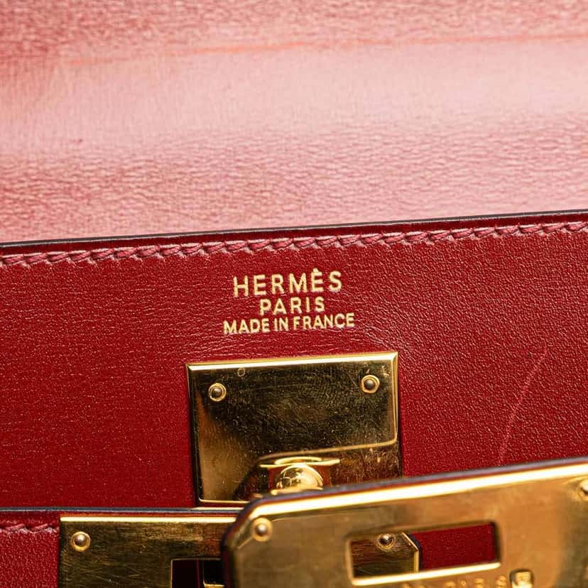 Hermès Box Calf Kelly II Retourne 32 Red Leather Good condition - Box View