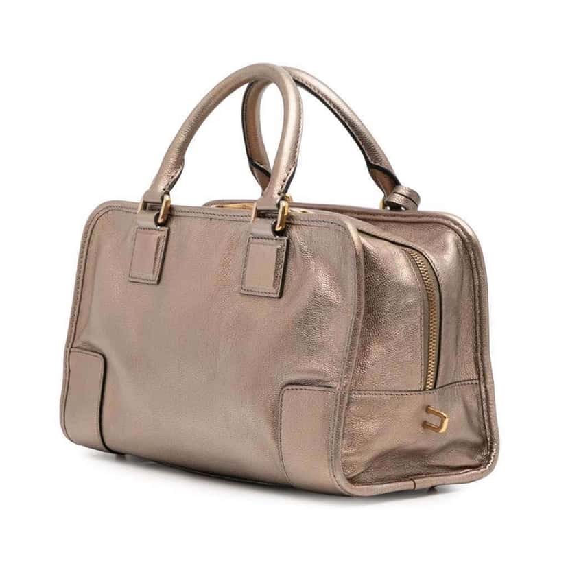 Loewe Metallic Goatskin Amazona 28 Gold Leather Good condition - Back View