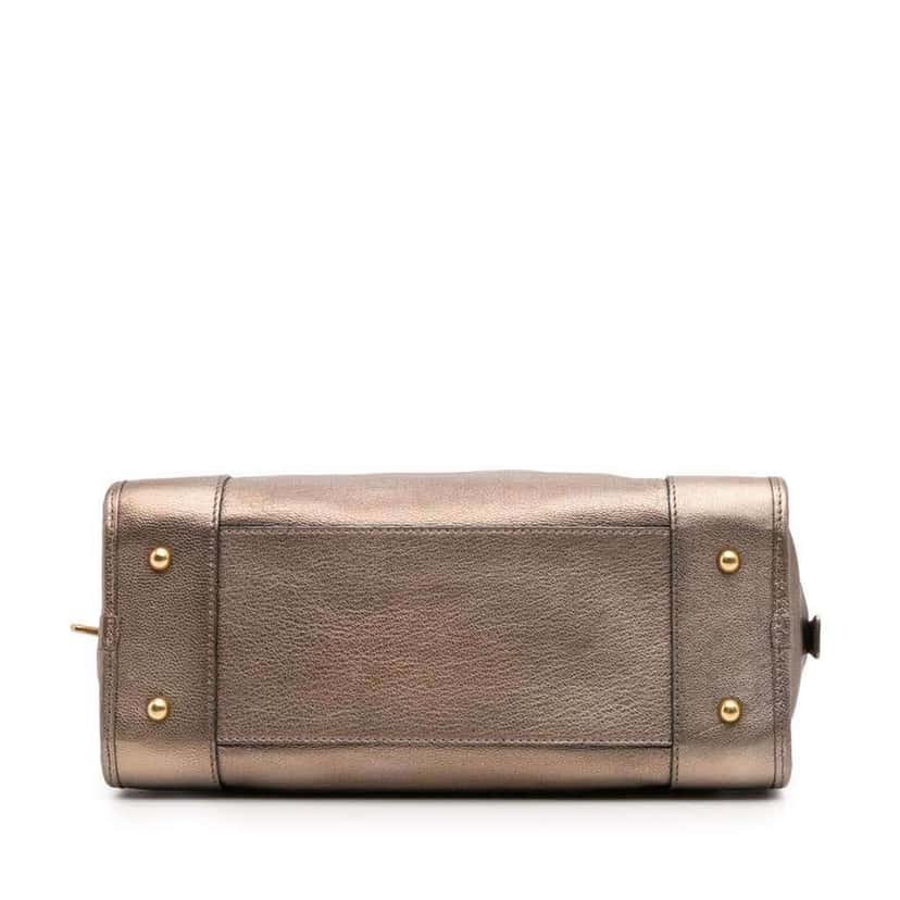 Loewe Metallic Goatskin Amazona 28 Gold Leather Good condition - Inside View