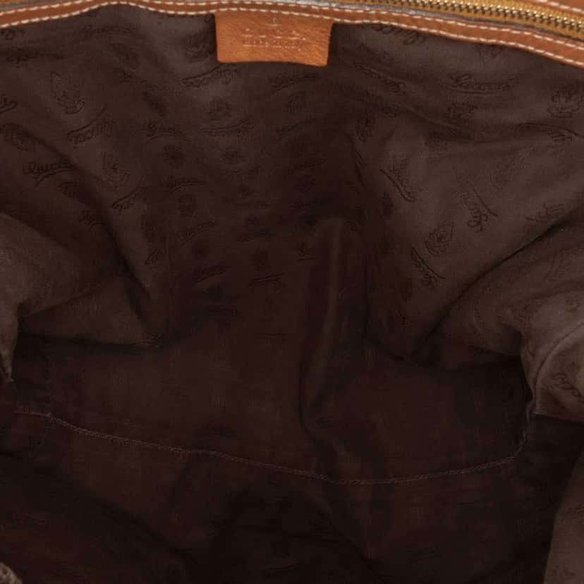 Gucci Large GG Canvas GG Charm Tote Brown Canvas Good condition - Model View