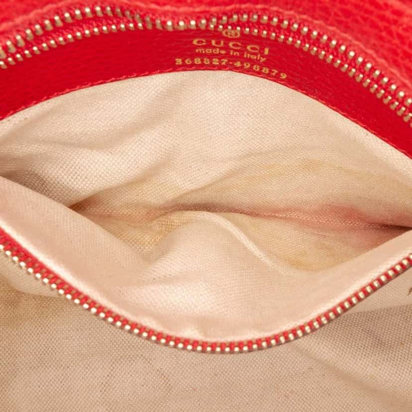 Gucci Mini Leather Swing Satchel Red Leather Good condition - Box View