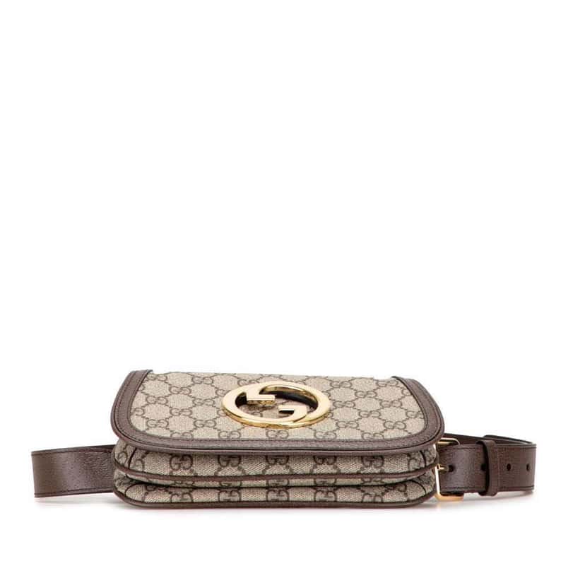 Gucci GG Supreme Blondie Belt Bag Brown Canvas Good condition - Inside View