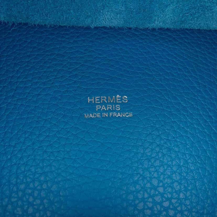 Hermès Clemence Picotin Lock 26 Blue Leather Good condition - Box View