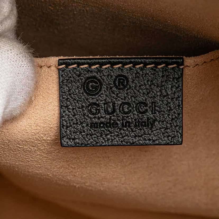 Gucci Small Calfskin Ophidia Dome Crossbody Black Leather Good condition - Box View