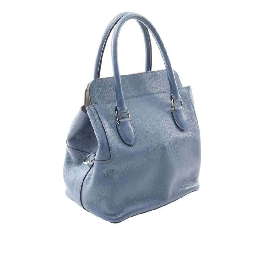 Hermès Evercolor Verso Toolbox 26 Blue Leather Good condition - Back View