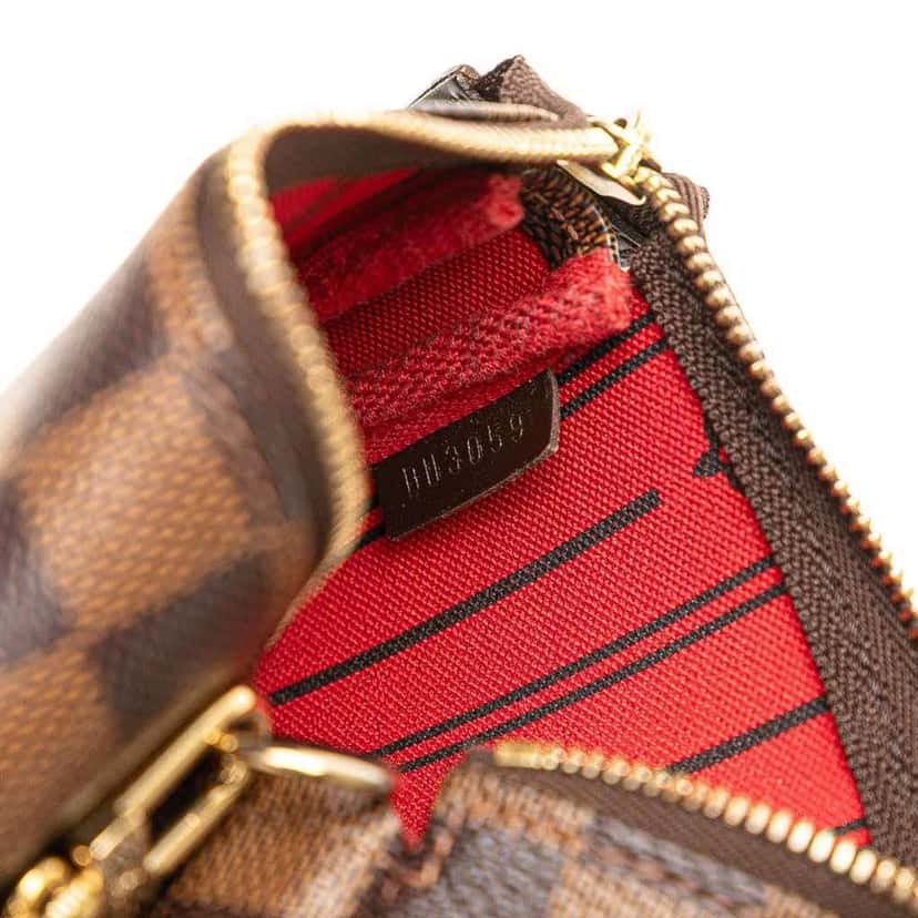 Louis Vuitton Damier Ebene Trunks and Bags Mini Pochette Accessoires Brown Canvas Good condition - Box View