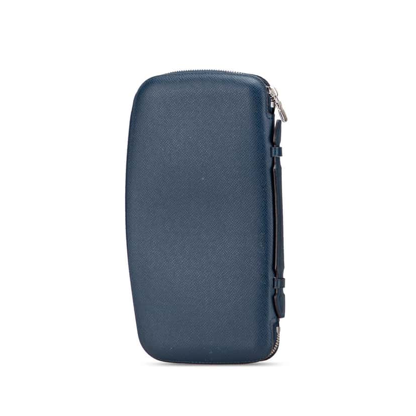 Louis Vuitton Taiga Atoll Organizer Blue Leather Good condition - Back View