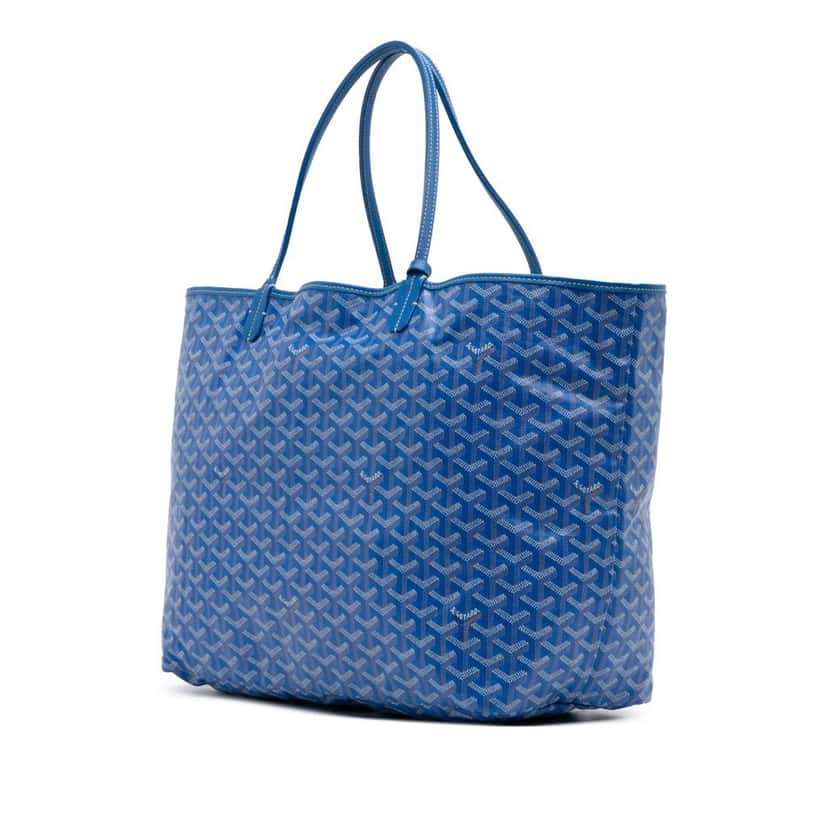 Goyard Goyardine Saint Louis GM Blue Canvas Good condition - Back View