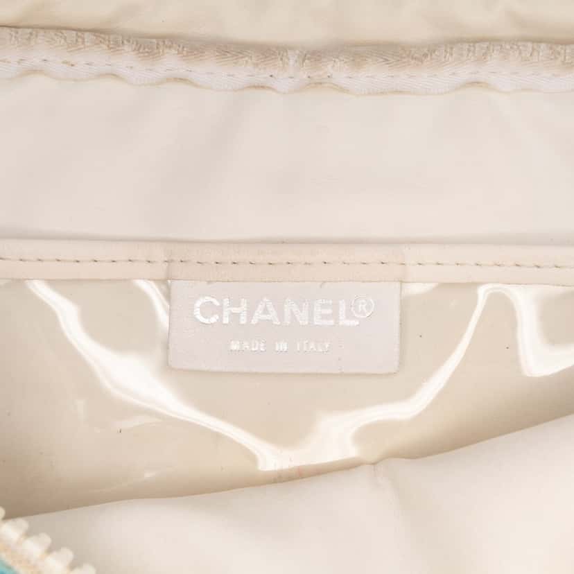 Chanel Terry Cloth Sport Line Flap Blue Cotton Good condition - Box View