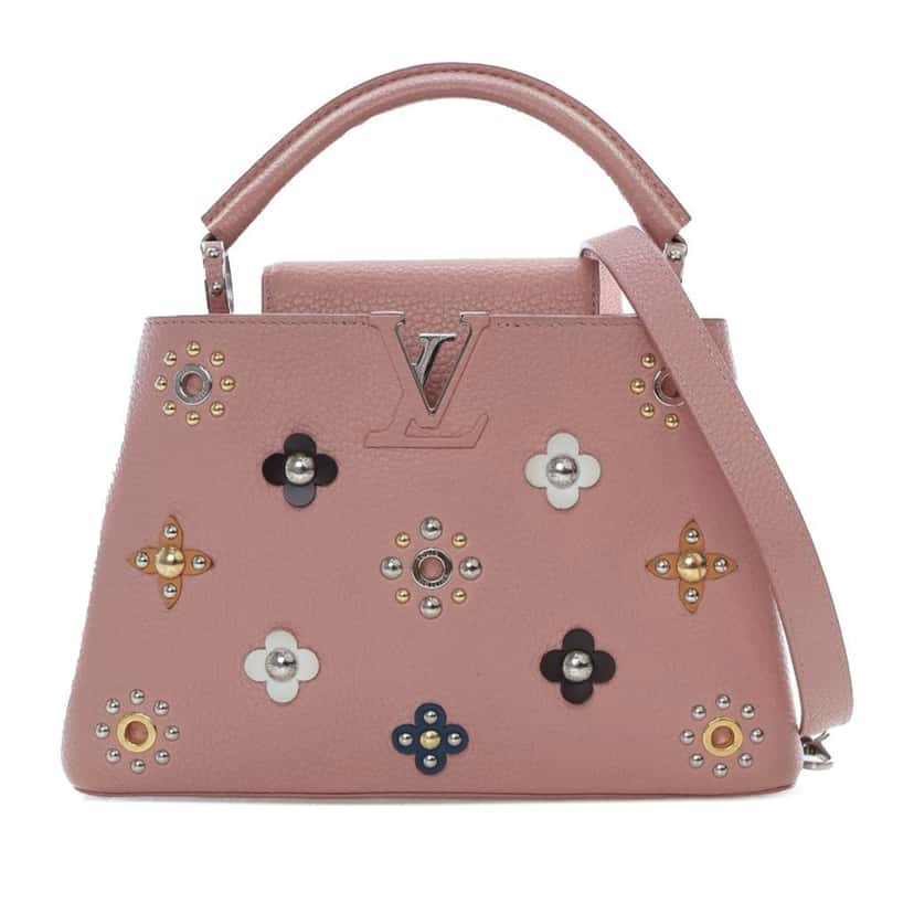 Louis Vuitton Taurillon Mechanical Flowers Capucines BB Pink Leather Good condition - Front View