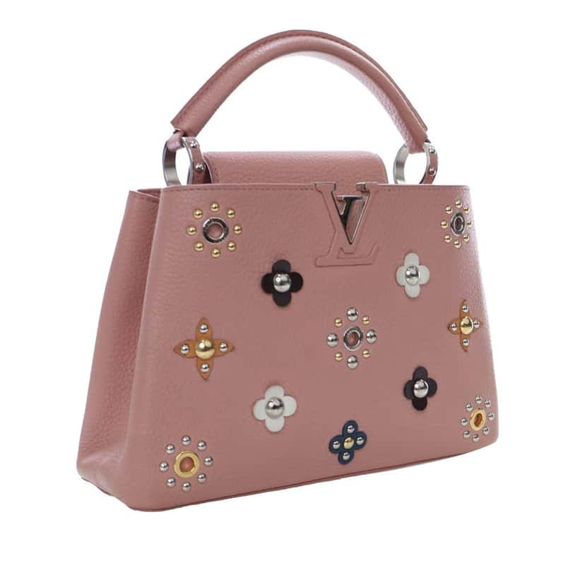 Louis Vuitton Taurillon Mechanical Flowers Capucines BB Pink Leather Good condition - Back View