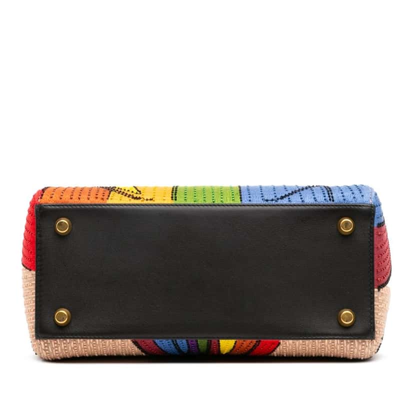 Dior Medium Calfskin Beaded and Embroidered Tarot Judgment Lady Dior MultiColor Leather Good condition - Inside View