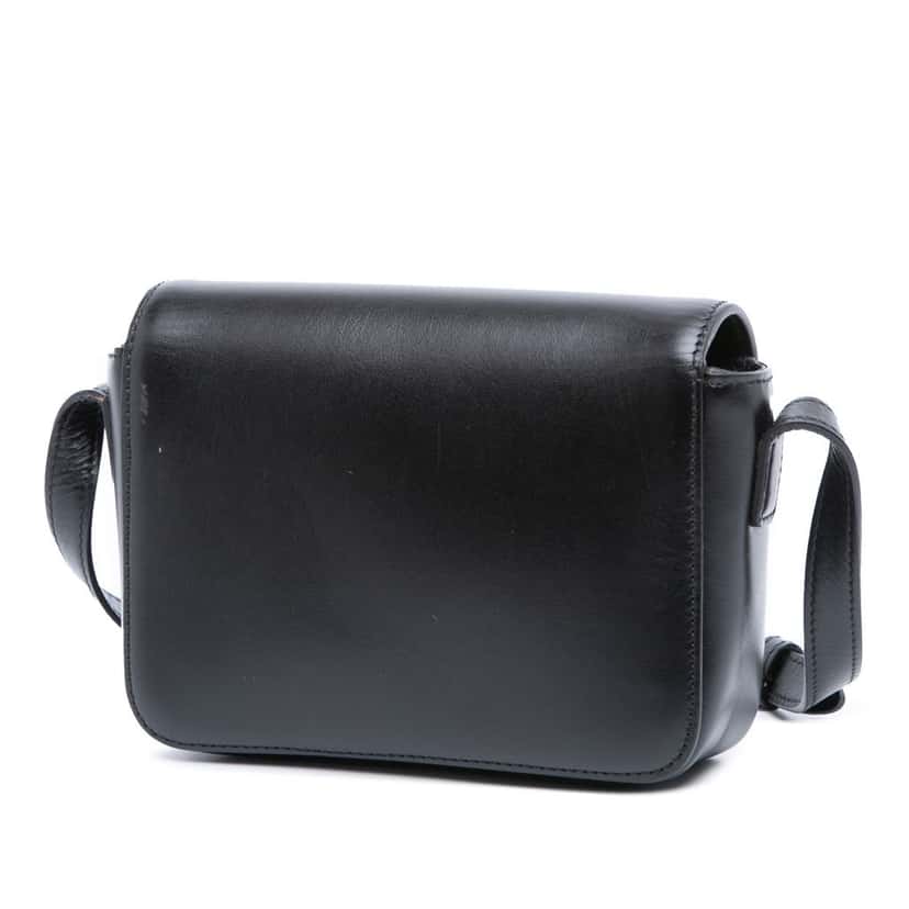 Celine Teen Shiny Calfskin Triomphe Crossbody Black Leather Good condition - Back View