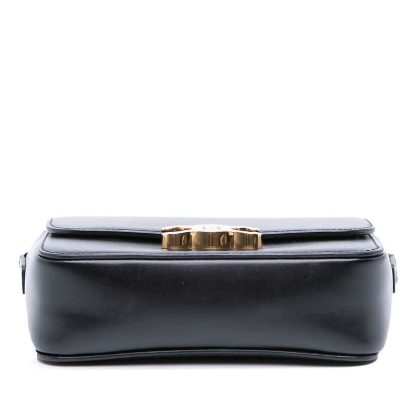 Celine Teen Shiny Calfskin Triomphe Crossbody Black Leather Good condition - Inside View