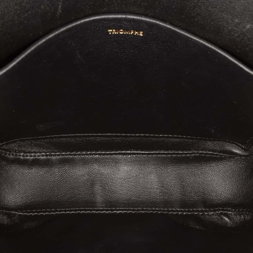 Celine Teen Shiny Calfskin Triomphe Crossbody Black Leather Good condition - Model View