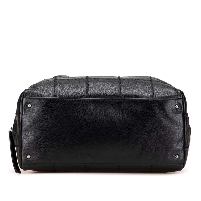 Chanel Choco Bar Caviar Shoulder Bag Black Leather Good condition - Inside View