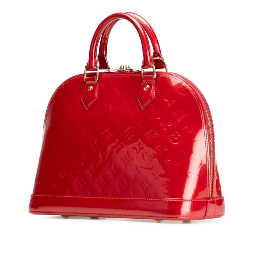 Louis Vuitton Monogram Vernis Alma PM Red Leather Good condition - Back View