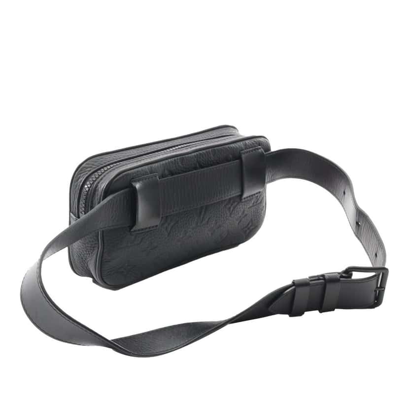 Louis Vuitton Monogram Taurillon Uniformes Solar Ray Soft Pochette Volga Belt Bag Black Leather Good condition - Back View