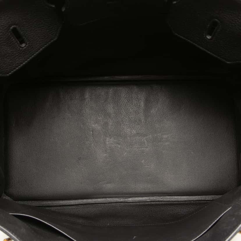 Hermès Clemence Birkin Retourne 40 Black Leather Good condition - Model View