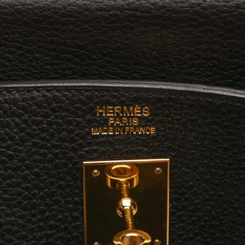 Hermès Clemence Birkin Retourne 40 Black Leather Good condition - Box View