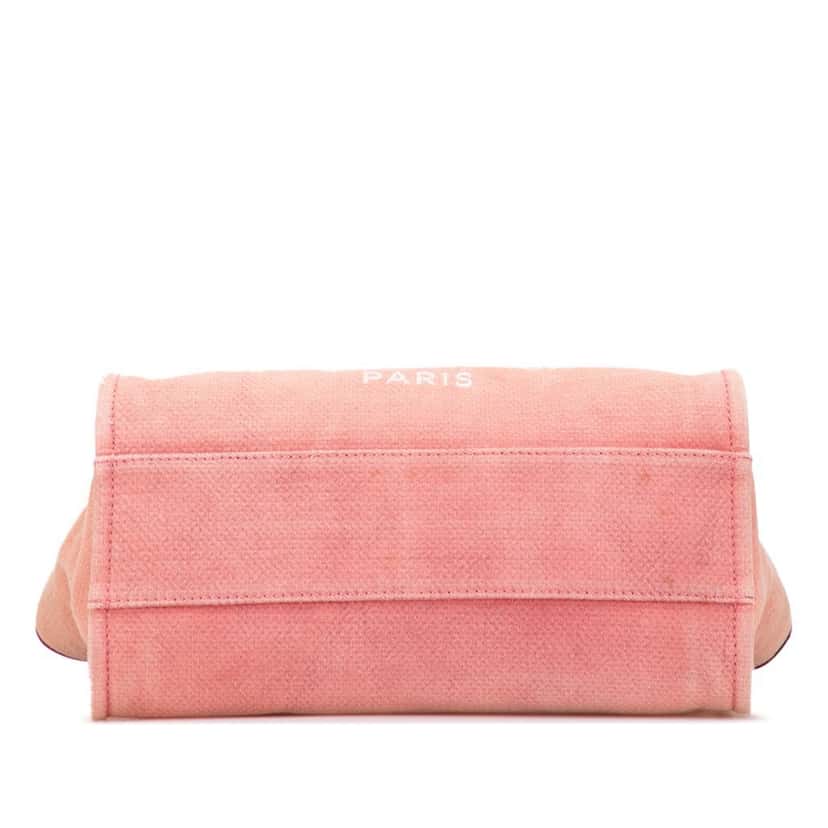 Chanel Small Canvas Deauville Tote Pink Canvas Good condition - Inside View
