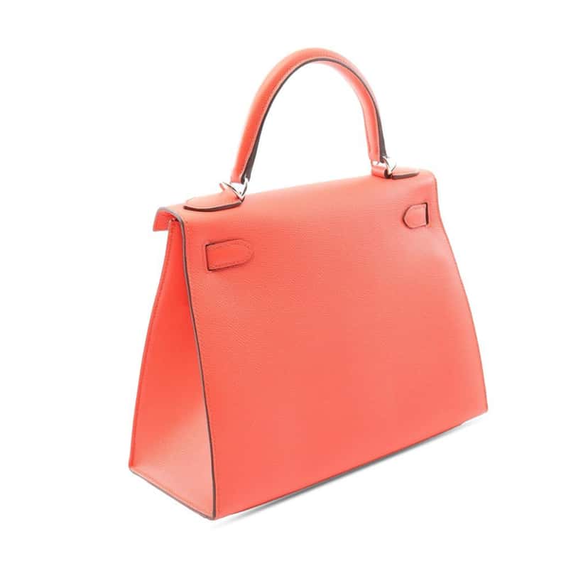 Hermès Epsom Kelly II Sellier 28 Orange Leather Good condition - Back View