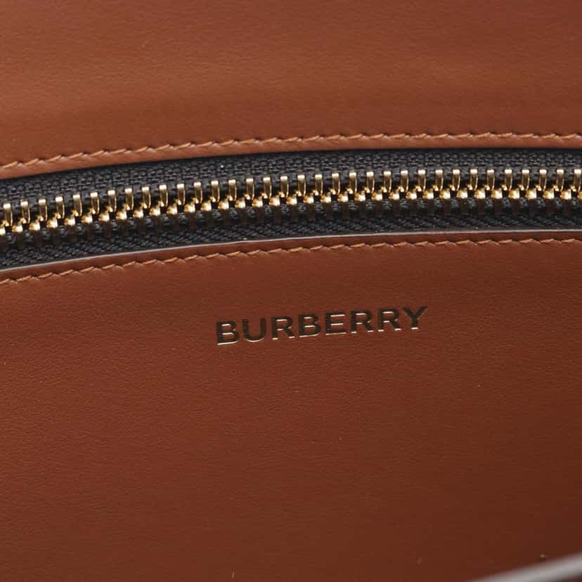 Burberry TB Monogram Coated Canvas Clutch Brown Canvas Good condition - Model View