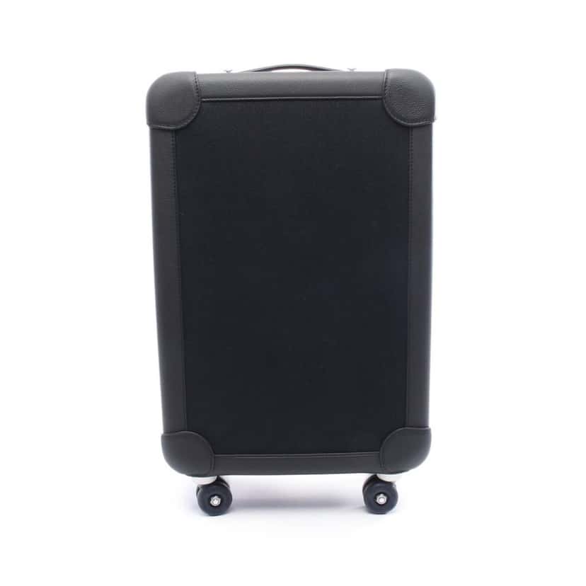 Hermès Toile H and Taurillon Regate RMS Cabin Suitcase Black Canvas Good condition - Front View