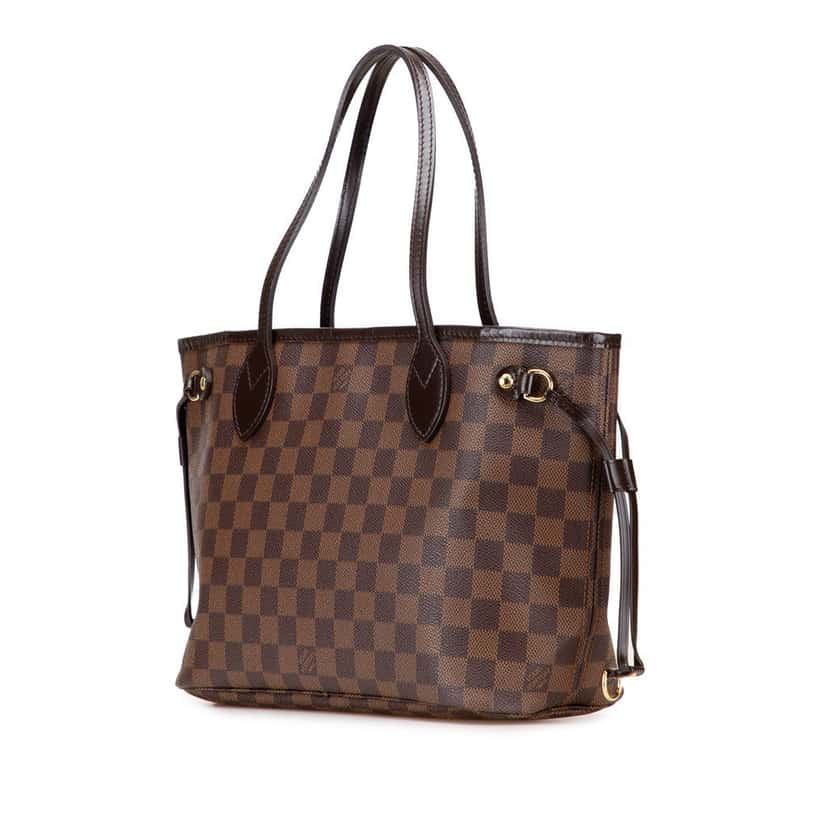 Louis Vuitton Damier Ebene Neverfull PM Brown Canvas Good condition - Back View