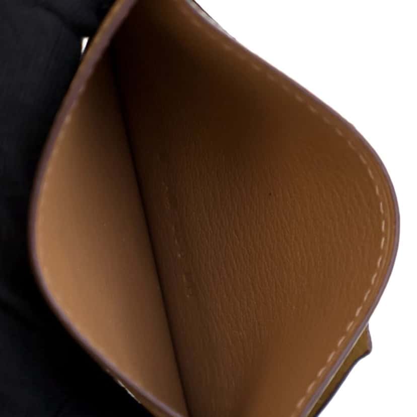 Hermès Chevre Mysore and Epsom Les Petits Chevaux Card Holder Brown Leather Good condition - Box View