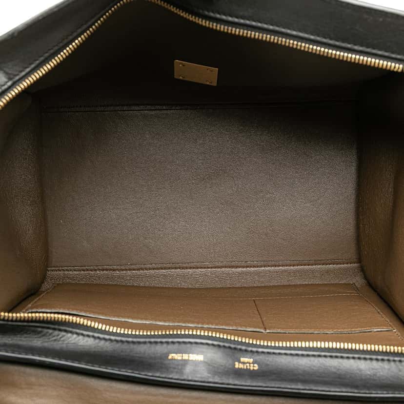 Celine Medium Tricolor Leather Trapeze Satchel Black Leather Good condition - Model View