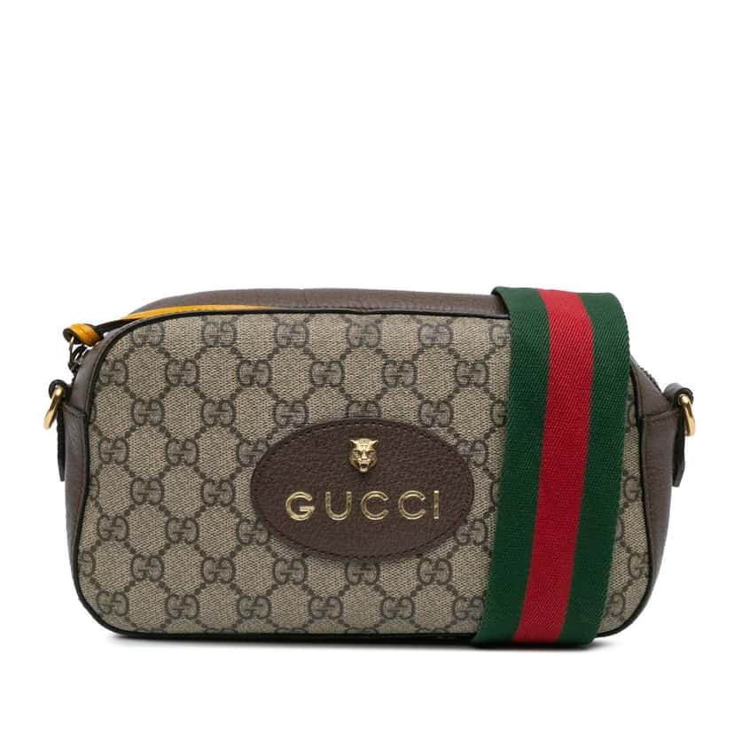 Gucci GG Supreme Web Neo Vintage Crossbody Brown Canvas Good condition - Front View