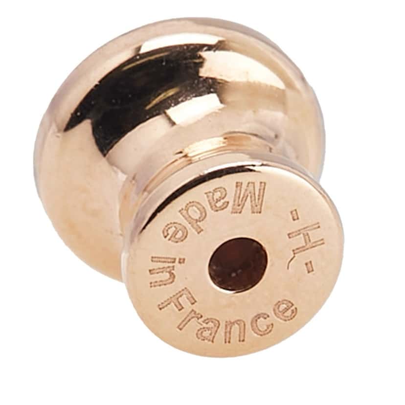 Hermès Rose Gold Plated Enamel Eileen Push Back Earrings Pink Metal Good condition - Model View