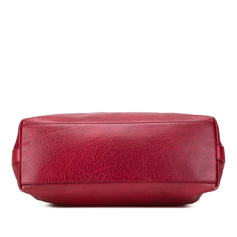 Gucci Small Grained Calfskin Miss GG Satchel Red Leather Good condition - Inside View