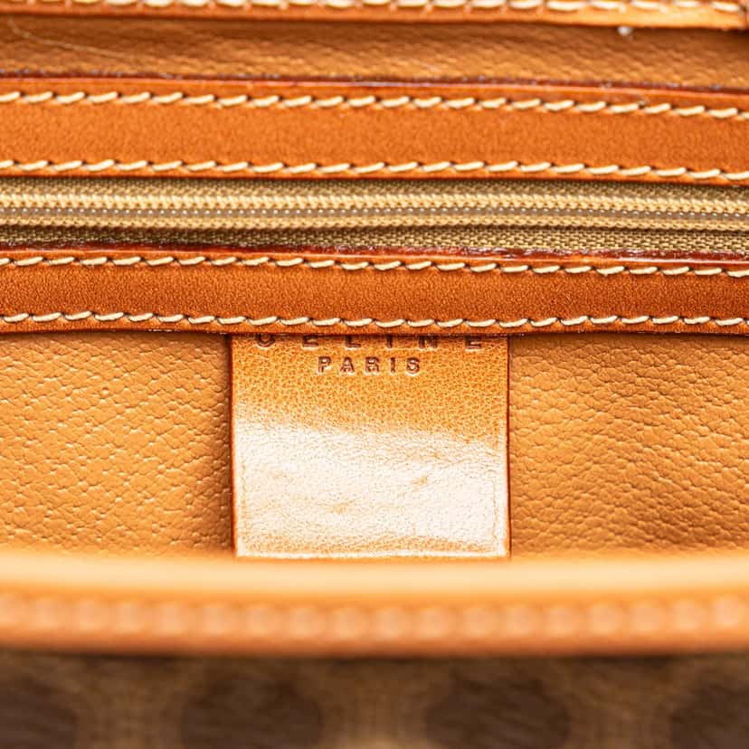 Celine Macadam Coated Canvas Triomphe Blason Handbag Brown Canvas Good condition - Box View