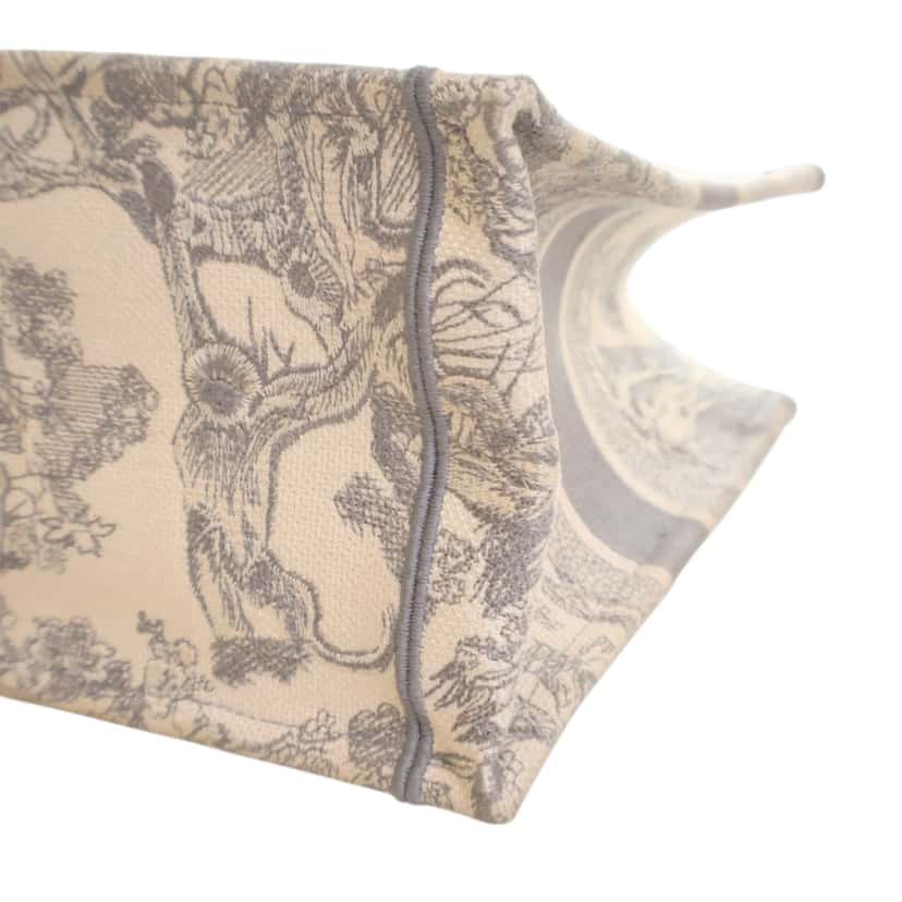 Dior Medium Toile de Jouy Reverse Embroidered Canvas Book Tote Grey Canvas Good condition - Box View