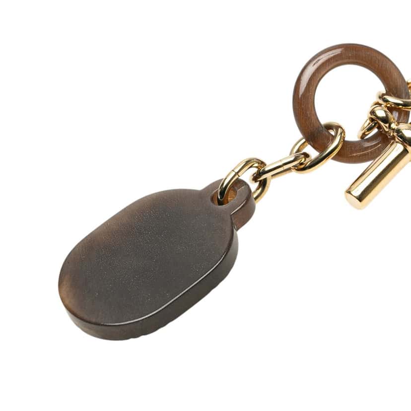 Hermès Lacquered Horn Chaine d'Ancre Pendant Necklace Gold Metal Good condition - Model View