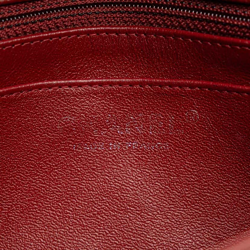 Chanel Mini Square Classic Caviar Single Flap Red Leather Good condition - Box View