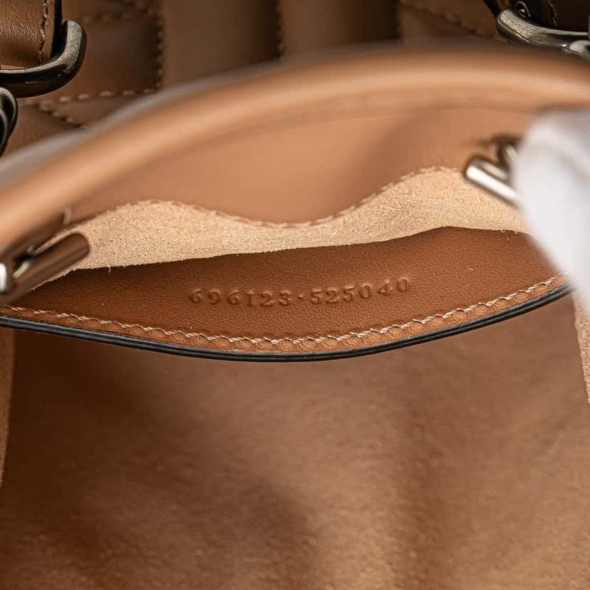 Gucci Mini GG Marmont Matelasse Leather Aria Satchel Brown Leather Good condition - Box View