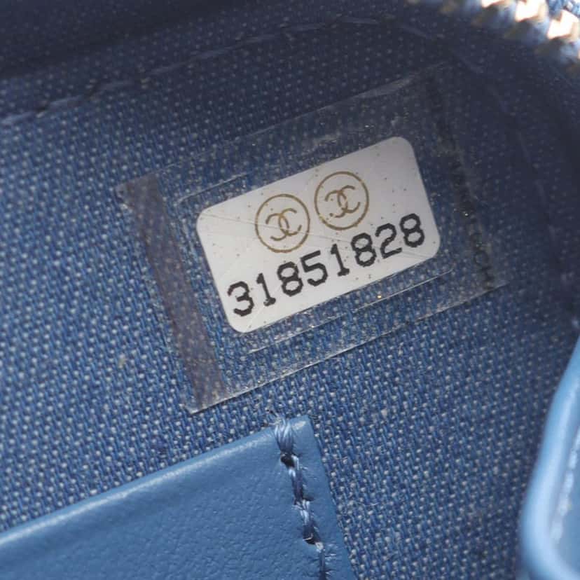 Chanel Quilted Denim Pearl Crush Camera Bag Blue Denim Good condition - Box View