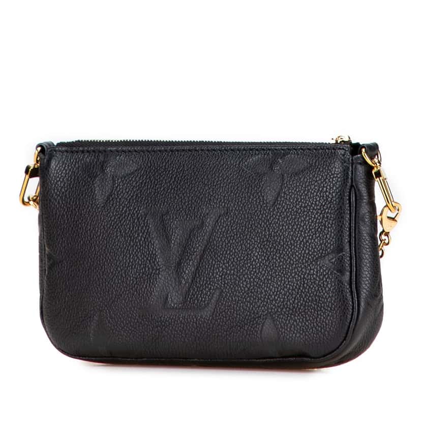 Louis Vuitton Monogram Giant Empreinte Multi Pochette Accessoires Pouch Black Leather Good condition - Back View