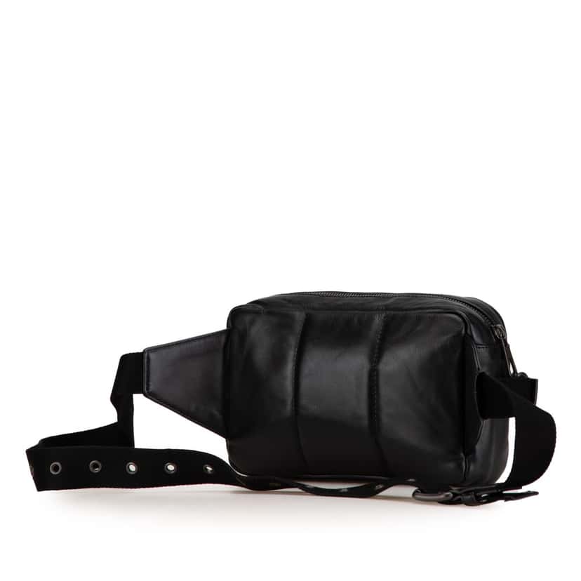 Bottega Veneta Nappa Intrecciato Belt Bag Black Leather Good condition - Back View