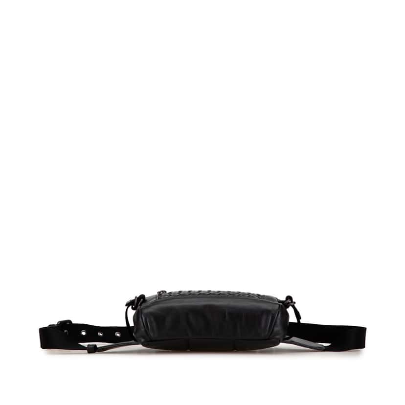 Bottega Veneta Nappa Intrecciato Belt Bag Black Leather Good condition - Inside View