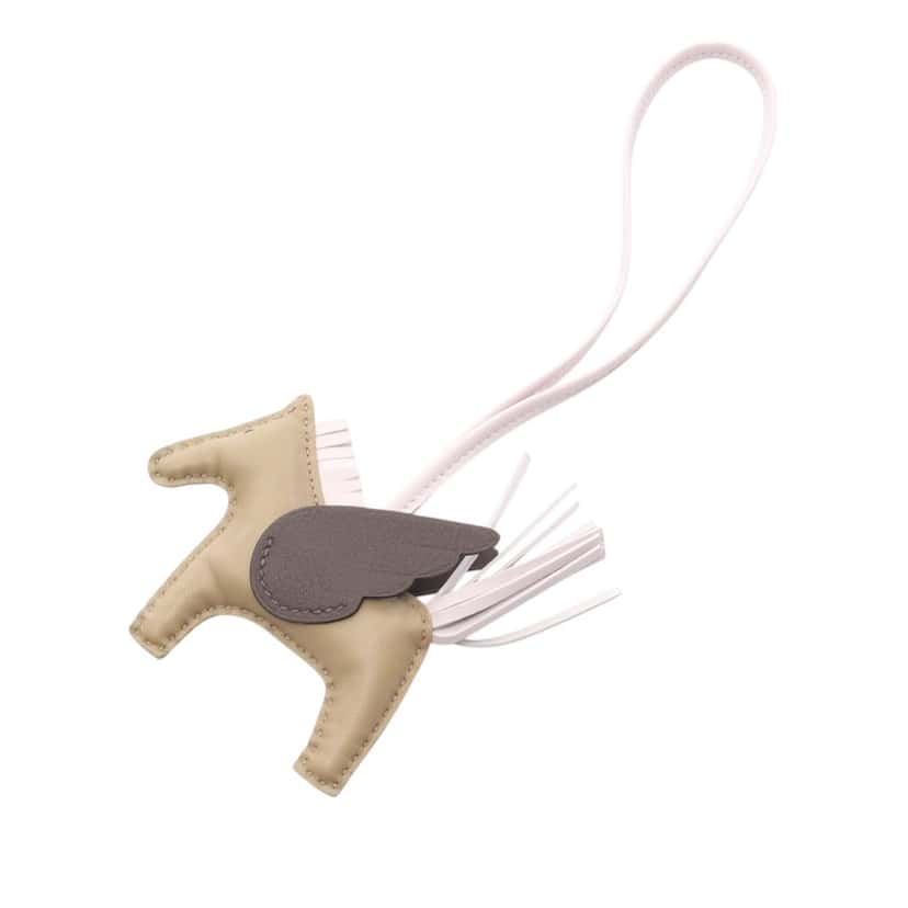 Hermès Milo Lambskin Rodeo Pegase Bag Charm PM Brown Leather Very good condition - Back View