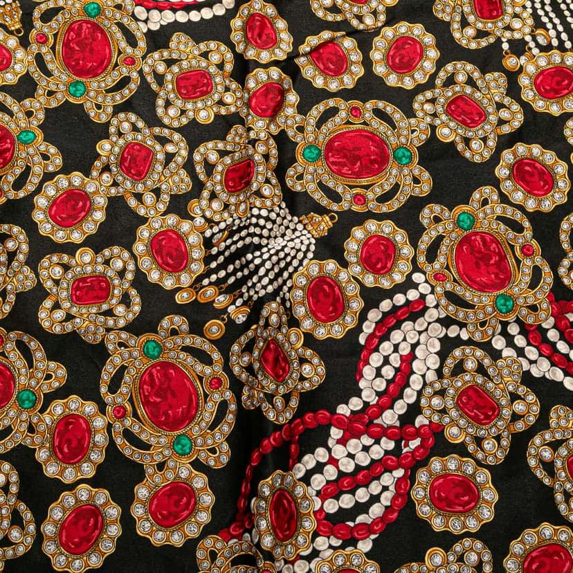 Chanel Bijoux Silk Scarf Black Silk Good condition - Box View