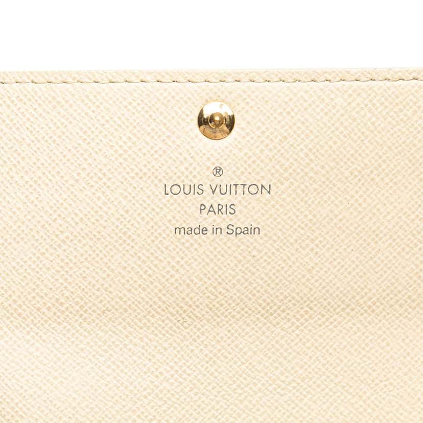 Louis Vuitton Damier Azur Sarah Long Wallet White Good condition - Box View